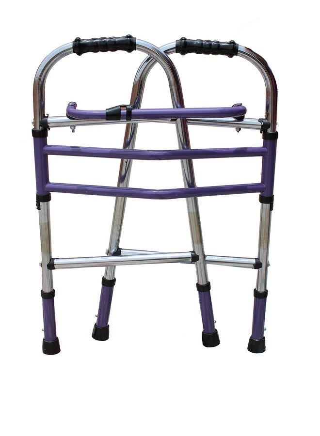 KDS SURGICAL مشاية قابلة للطي وقابلة لتعديل الارتفاع من Kds Surgical لكبار السن، لونها بنفسجي وفولاذي - للجنسين - Image 3