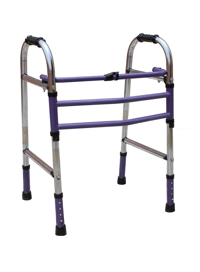 KDS SURGICAL مشاية قابلة للطي وقابلة لتعديل الارتفاع من Kds Surgical لكبار السن، لونها بنفسجي وفولاذي - للجنسين - Image 1