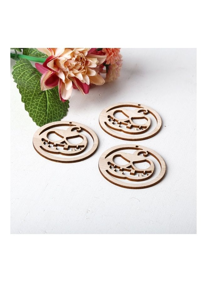 إسكدنيا زينة خشبية على شكل يقطين مع حبل يمكنك تركيبها بنفسك مكونة من 3 قطع - Image 3