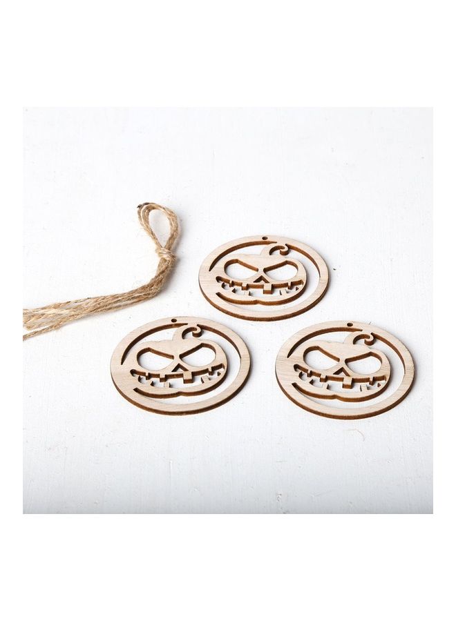 إسكدنيا زينة خشبية على شكل يقطين مع حبل يمكنك تركيبها بنفسك مكونة من 3 قطع - Image 4