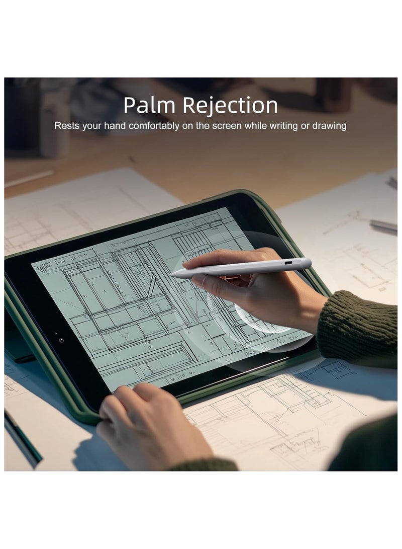 جامجيك قلم JAMJAKE Stylus لجهاز iPad من الجيل التاسع والعاشر - قلم رصاص نشط بشحن سريع 2X متوافق مع أجهزة Apple iPad Pro 11 و12.9 بوصة وiPad Air 2018-2023  - Image 4