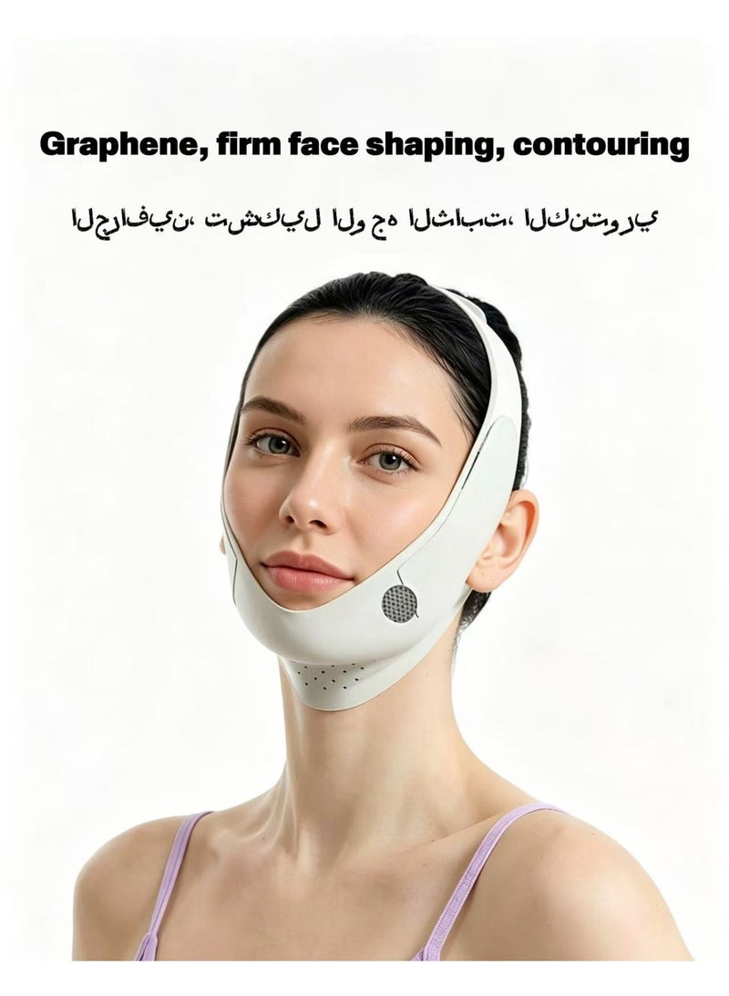 Egolav Graphene and Ice Silk V-Shape Face Slimming Mask: Physically Lifts and Tightens the Jawline, Reduces Double Chin, Improves Facial Sagging, and Reshapes the Face—The Ultimate Face-Slimming Tool (Light Green) - Image 1