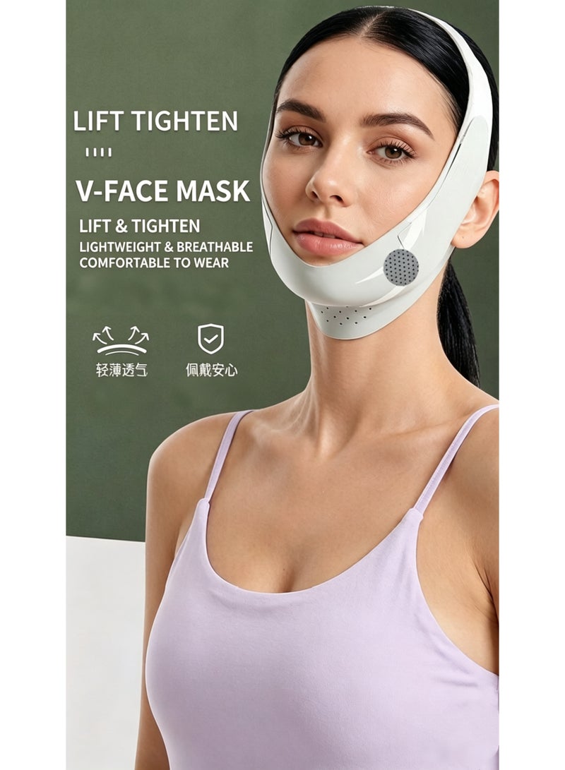 Egolav Graphene and Ice Silk V-Shape Face Slimming Mask: Physically Lifts and Tightens the Jawline, Reduces Double Chin, Improves Facial Sagging, and Reshapes the Face—The Ultimate Face-Slimming Tool (Light Green) - Image 2