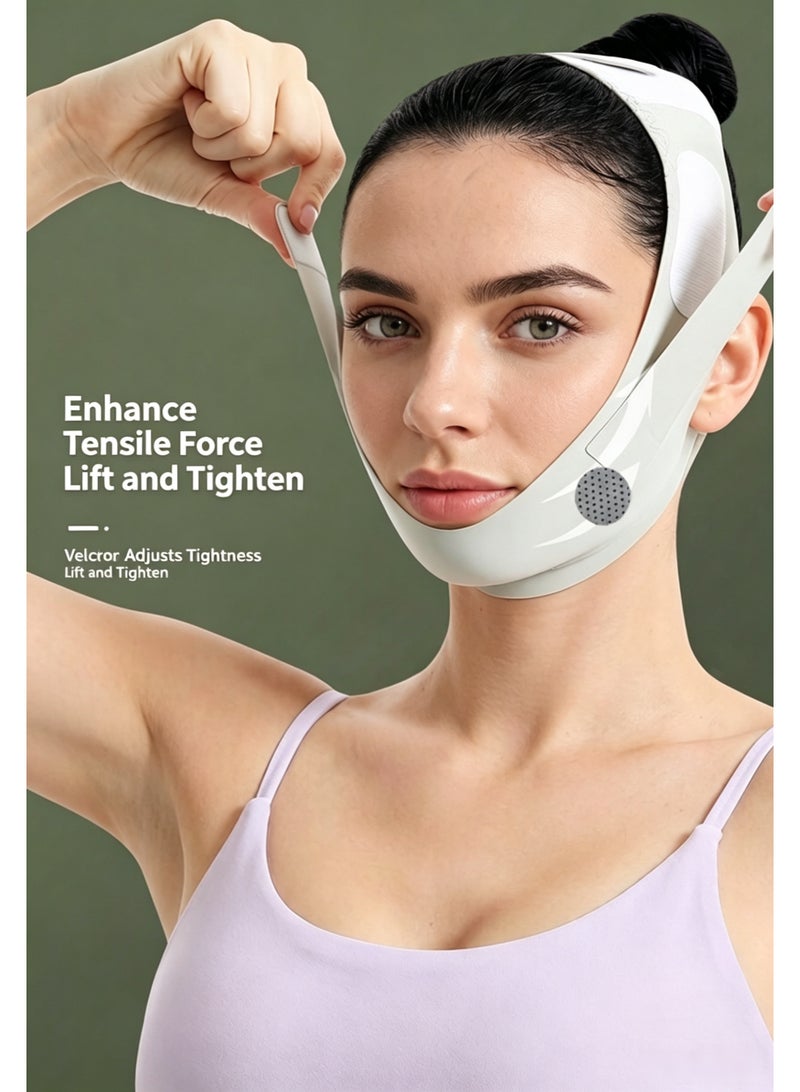 Egolav Graphene and Ice Silk V-Shape Face Slimming Mask: Physically Lifts and Tightens the Jawline, Reduces Double Chin, Improves Facial Sagging, and Reshapes the Face—The Ultimate Face-Slimming Tool (Light Green) - Image 3