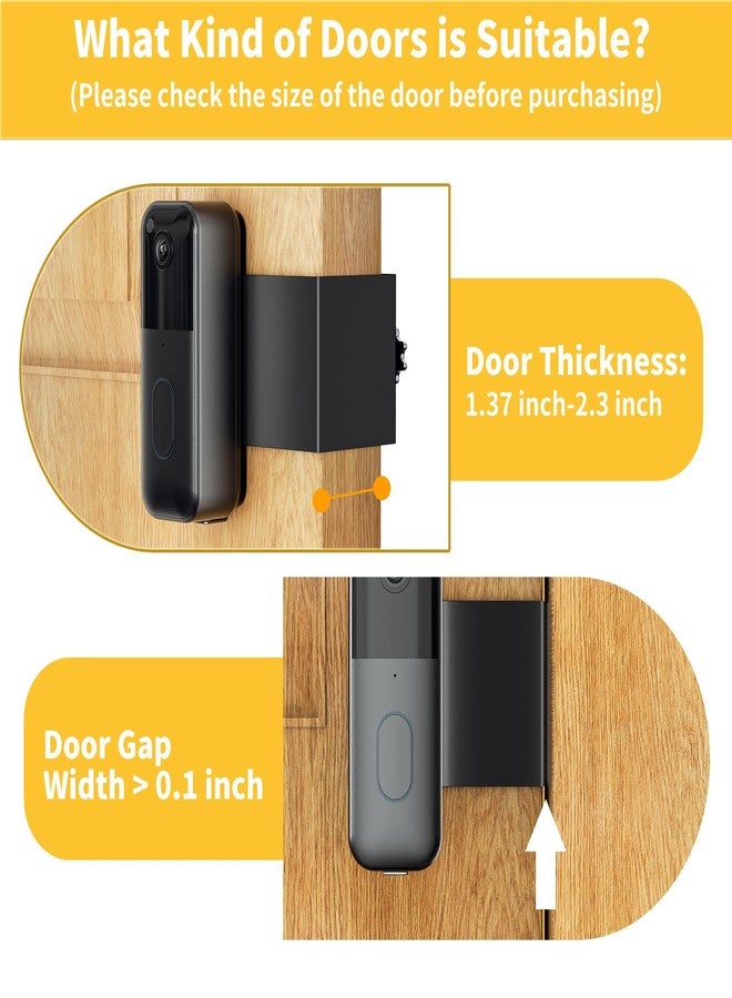 Mamerry Anti-theft Blink Doorbell Mount, No Drilling Metal Door Mount Only for All-new Blink Video Doorbell(2nd Gen), Doorbell Bracket Holder for Rental Apartment Condo - Image 4