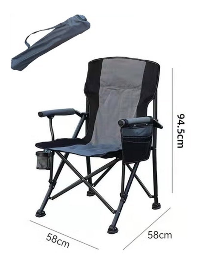ZCM-HAPPY Foldable Outdoor Camping Fishing BBQ Picnic Beach Chair - Image 2