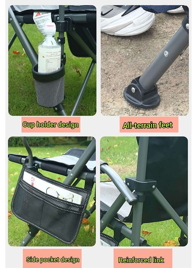 ZCM-HAPPY Foldable Outdoor Camping Fishing BBQ Picnic Beach Chair - Image 3