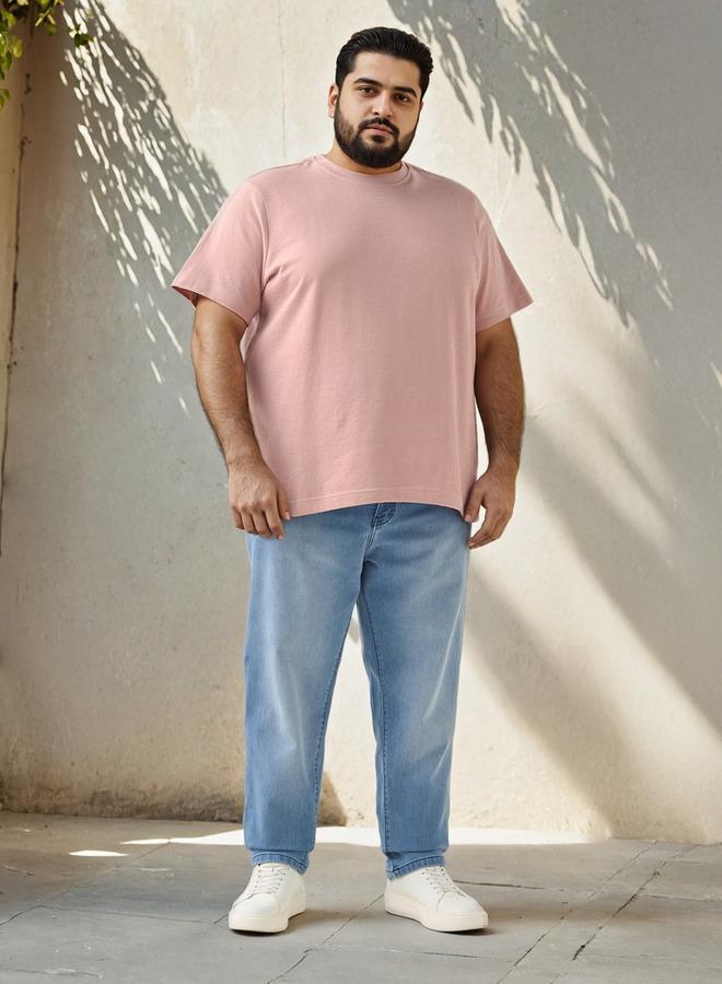 سبلاش فيڤ تيشيرت بياقة دائرية مقاس كبير بنقش الجاكار - Image 2