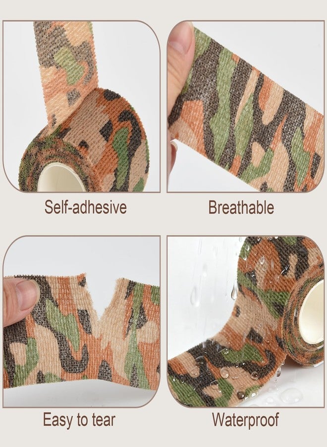 ANPUNAT 12 Rolls Non-Woven Vet Wrap Cohesive Bandages,Self Adherent Wrap Self Adhesive Bandage, Vet Wraps, Non-Woven for Wrist, Ankle, Sprains, Swelling, Pet Horse Animals(Camouflage,2 inchx 5 Yards - Image 4