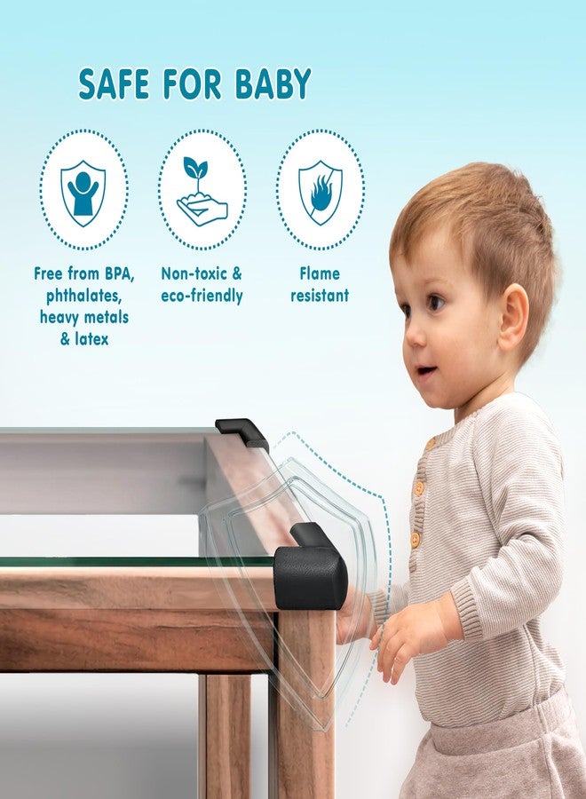 Supples Amazon Brand - Supples Baby Proofing Pre-Taped Corner Guards | Black | Pack of 20 | Babyproof Foam Protectors for Sharp Corners | Non-Toxic, BPA Free | Tested As Per is 9873 Standards - Image 2