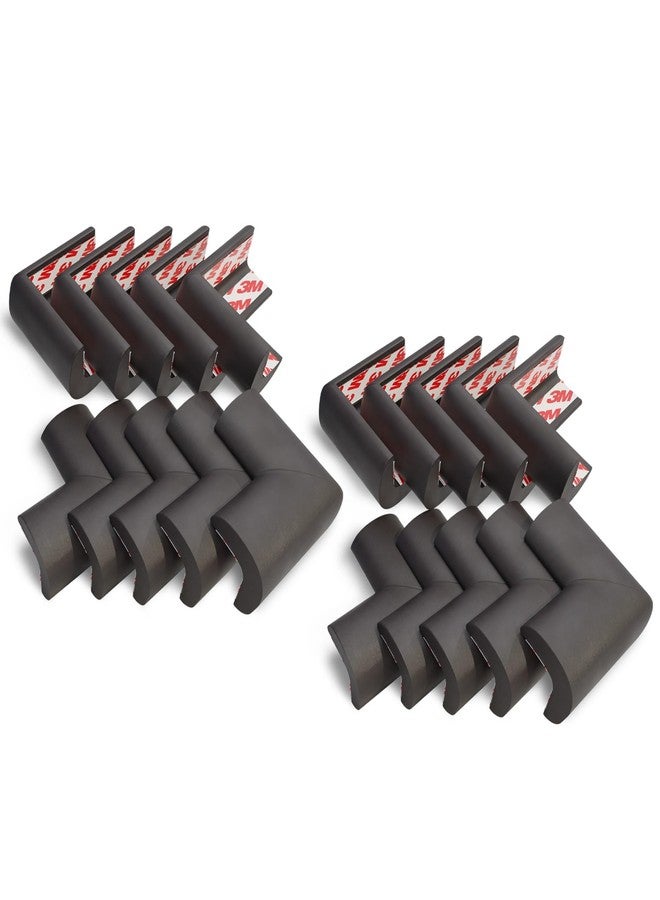 Supples Amazon Brand - Supples Baby Proofing Pre-Taped Corner Guards | Black | Pack of 20 | Babyproof Foam Protectors for Sharp Corners | Non-Toxic, BPA Free | Tested As Per is 9873 Standards - Image 1
