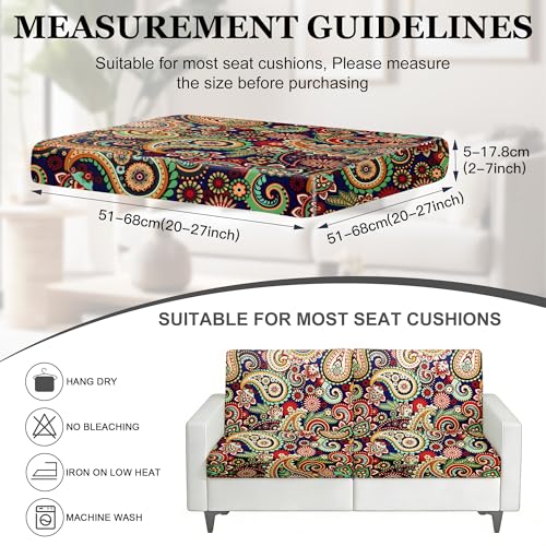 BIETYONE 4Pcs Patio Stretch Cushion CoversOutdoor Sofa Replacement Cover Slipcovers for Patio Furniture Cushion Covers Washable Reusable Furniture Protector - Image 3