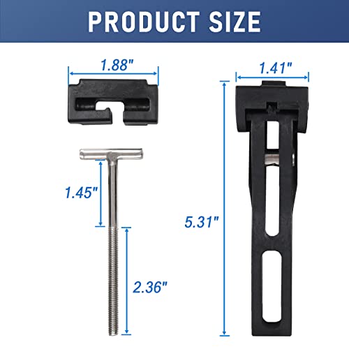 DICMIC Truck Tonneau Cover Replacement and Accessories Part Kit for Hard Tri-fold & Quad-fold Truck Bed Cover Include Nut, T-Bolt and Tonneau Cover Clamp, 2X Rear Clamp - Image 3