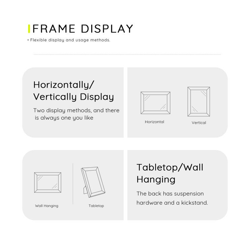 Picrit 11x14 Picture Frame Set of 12, Wall Gallery Photo Frames without Mat, Multi Photo Display for Home Decor, Black - Image 4