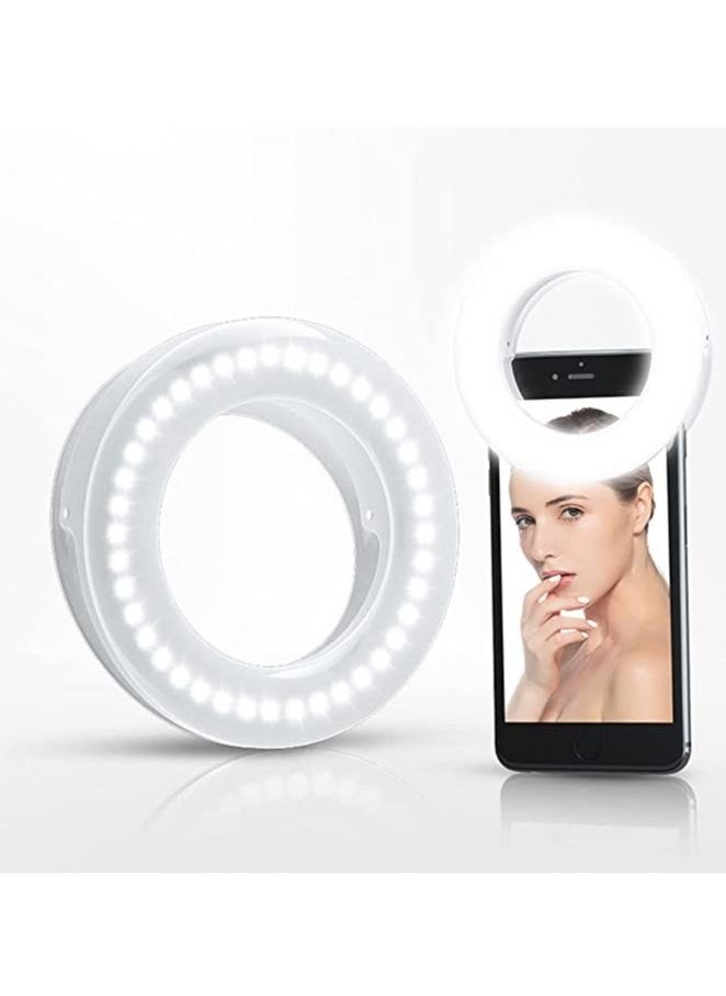 Generic Selfie Light Ring Lights LED Circle Light Cell Phone Laptop Camera Photography Video Lighting Clip On Rechargeable  - Image 1