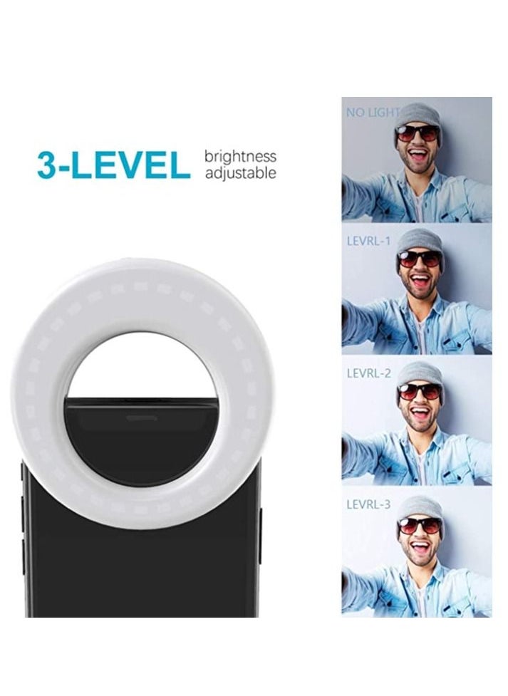 Generic Selfie Light Ring Lights LED Circle Light Cell Phone Laptop Camera Photography Video Lighting Clip On Rechargeable  - Image 5