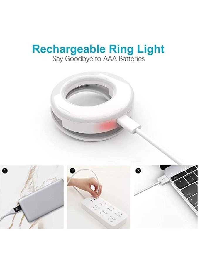 Generic Selfie Light Ring Lights LED Circle Light Cell Phone Laptop Camera Photography Video Lighting Clip On Rechargeable  - Image 4
