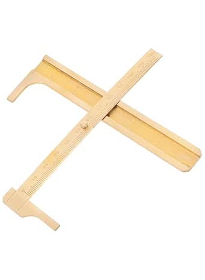 Brass Caliper 120mm Double Scale Sliding Gauge For Jewelry Coins Gemstones Precision Measurement - Image 1