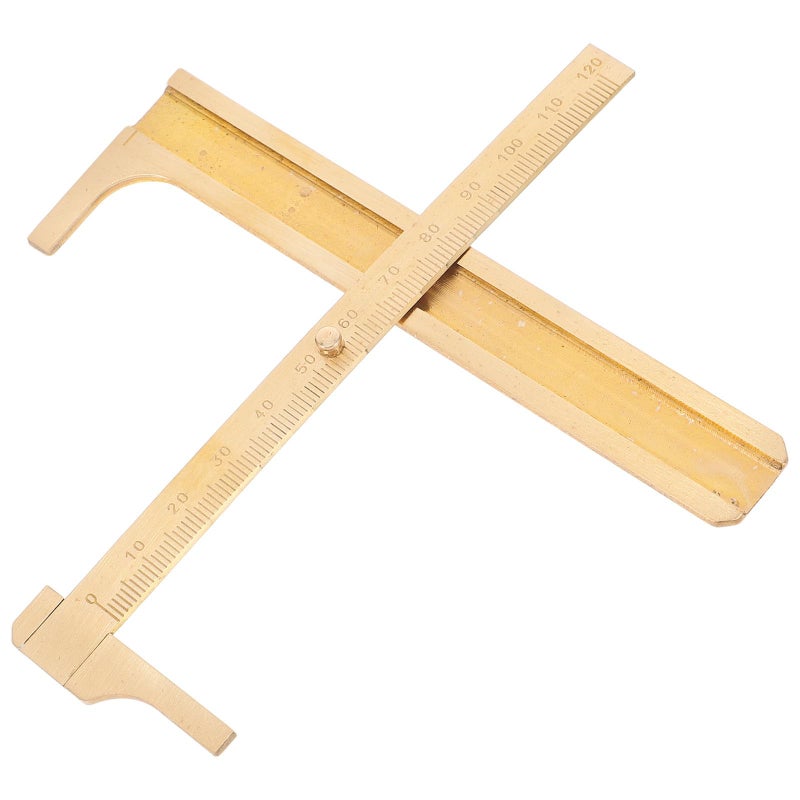 Brass Caliper 120mm Double Scale Sliding Gauge For Jewelry Coins Gemstones Precision Measurement - Image 2