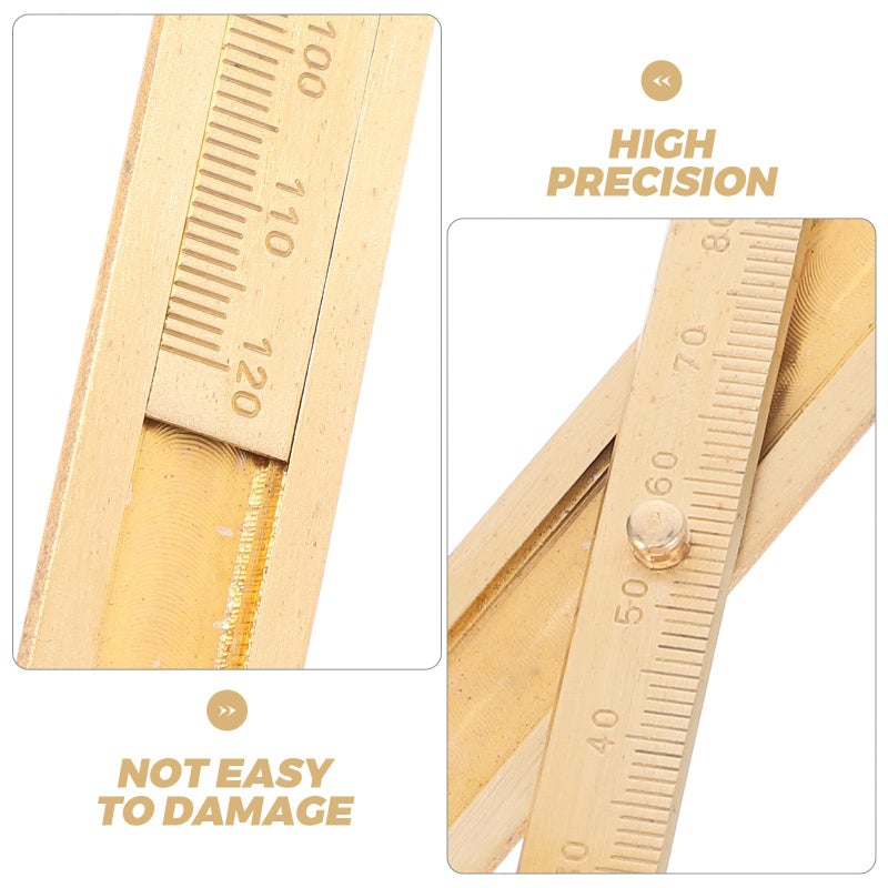 Brass Caliper 120mm Double Scale Sliding Gauge For Jewelry Coins Gemstones Precision Measurement - Image 4