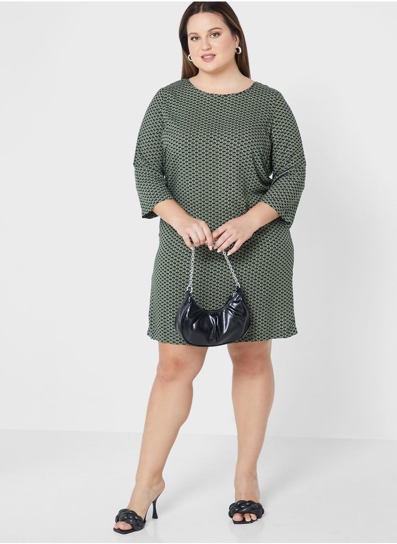 Only Carmakoma - Printed Knitted Dress - Image 1