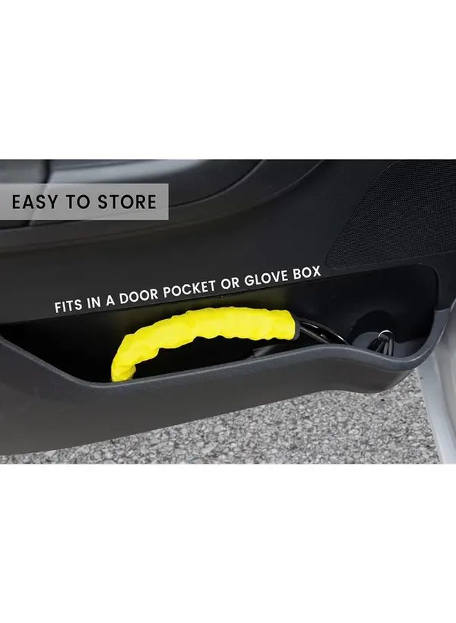Black Fit Anti Theft Steering Wheel Seat Belt Lock With 2 Keys Heavy Duty Hydraulic Cut Protection Anti Saw Cable Lock For Trucks SUVs Minivans - Image 5