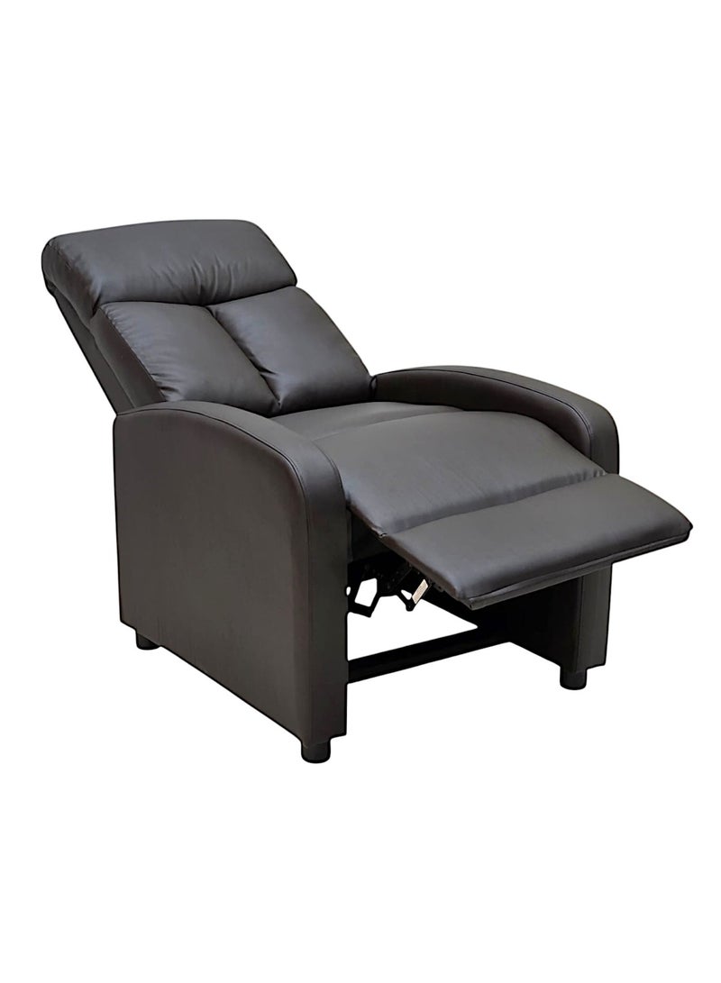 مفروشات صابر واخوانه (ذ.م.م) SBF Single Seater PU Leather Recliner Chair – Manual Reclining Sofa with Modern Design & Soft Padding – Comfortable One-Seater Lounge Chair for Living Room & Home Relaxation, Brown  - Image 4