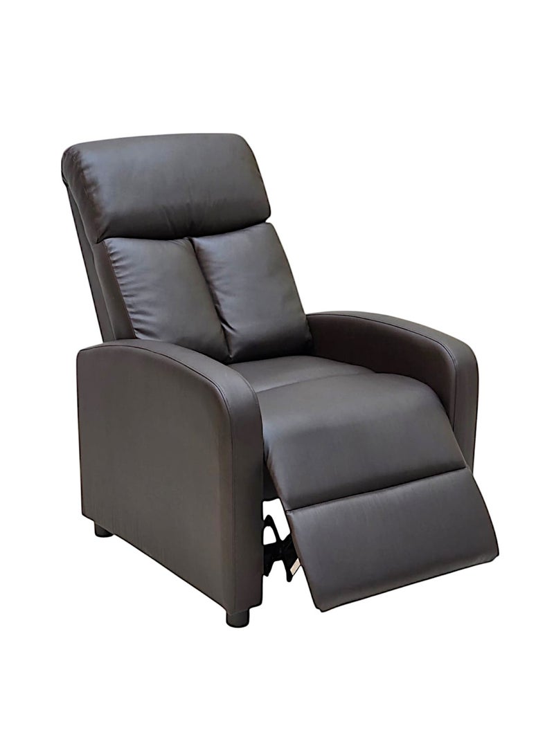 مفروشات صابر واخوانه (ذ.م.م) SBF Single Seater PU Leather Recliner Chair – Manual Reclining Sofa with Modern Design & Soft Padding – Comfortable One-Seater Lounge Chair for Living Room & Home Relaxation, Brown  - Image 3