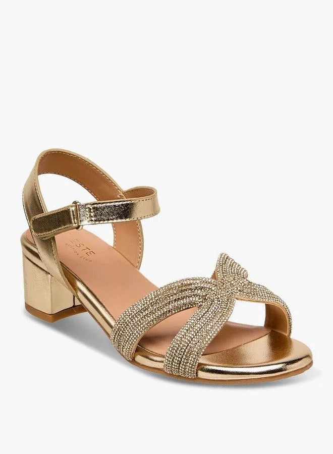 سيليست Girls Embellished Block Heel Sandals Ramadan Collection