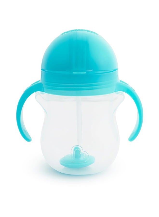 Munchkin كوب شرب للأطفال بزاوية مرنة، كوب تدريب بقشة مثقلة مع غطاء قفل، 7 أونصات، أزرق - Image 4