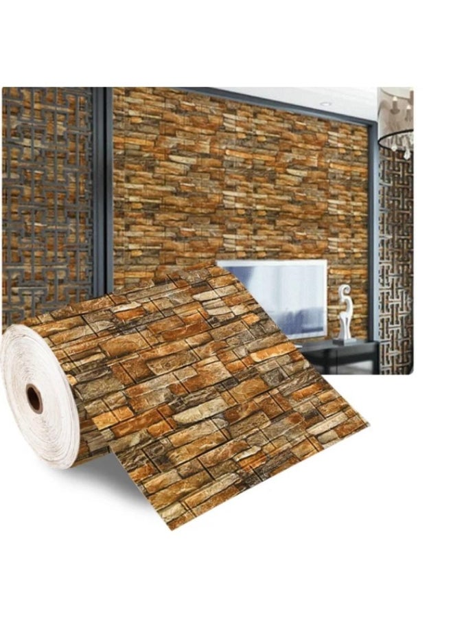 100cmx70cm Brick Foam Panels 3D Wall Stickers Self-adhesive DIY Embossed Stone Wallpaper Home Decor Living Room Kitchen Decor 
