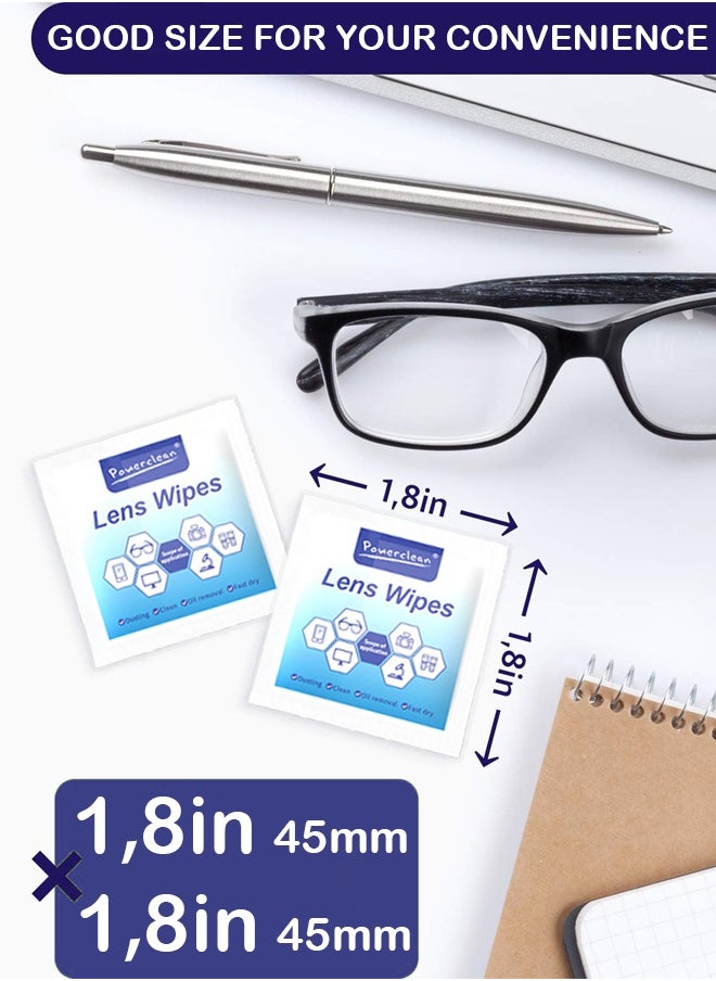 GECLL 100 Pack Lens Wipes for Eyeglasses Pre-Moistened, Individually Wrapped Streak-Free Cleaning for EyeGlasses、Laptop Screens & Camera Lens, Glasses Cleaning Wipe Bulk, Sunglasses & Phone Wipe  - Image 5