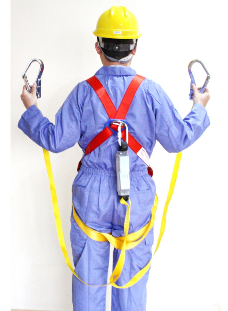 Kingroy Full body safety harness, shock absorber 2 belt and 2 big safety hook, 6 point adjustable  - Image 3