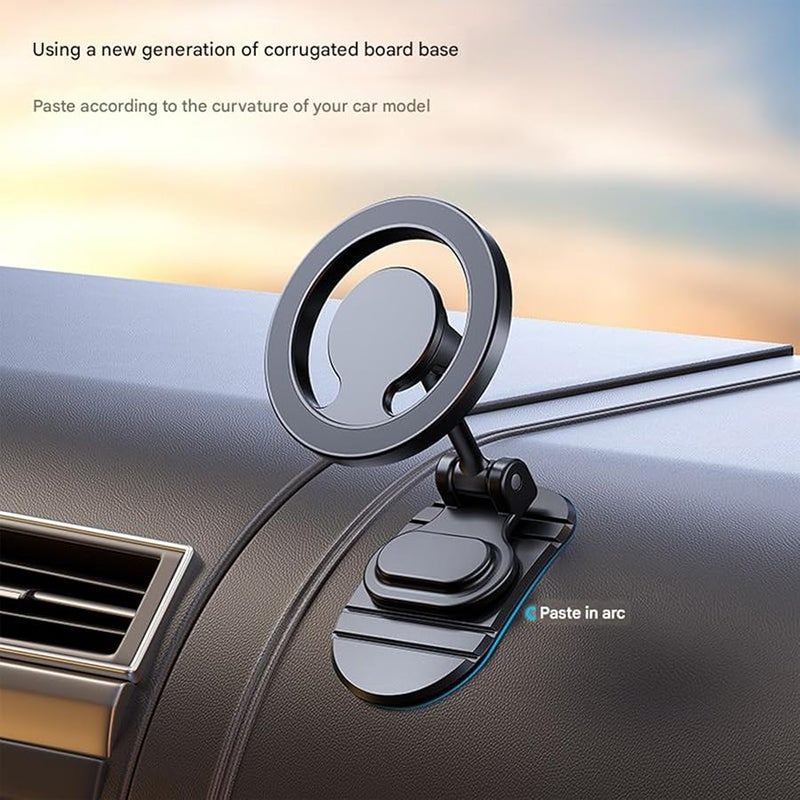 Strong Metal Car Phone Mount Foldable 360 Rotation Base Secure Windshield Attachment - Image 4