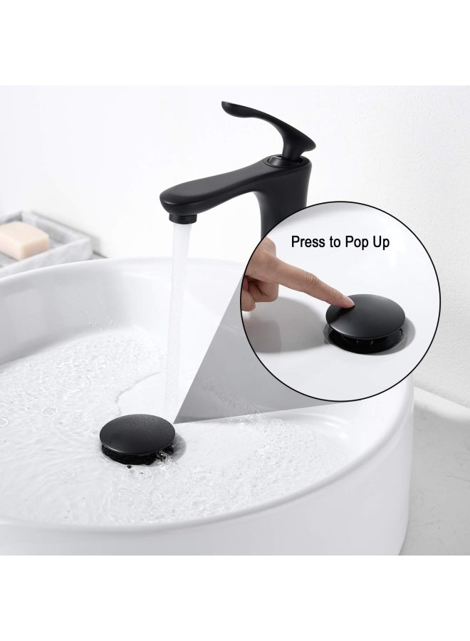 GORDEE Bathroom Sink Stopper PTrap Complete Set Adjustable 114 Bottle Trap Solid Brass Sink Drain Kit Tube and Pop Up Drain Stopper Set Without Overflow Matte Black - Image 2