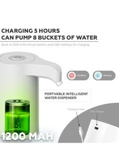 Eleish 5 Gallon 20L Electric Water Dispenser Pump for Hot & Cold Water, Universal Portable Rechargeable Water Pump with USB Charging for Jugs Bottle Kichen Cooking Food  - Image 2