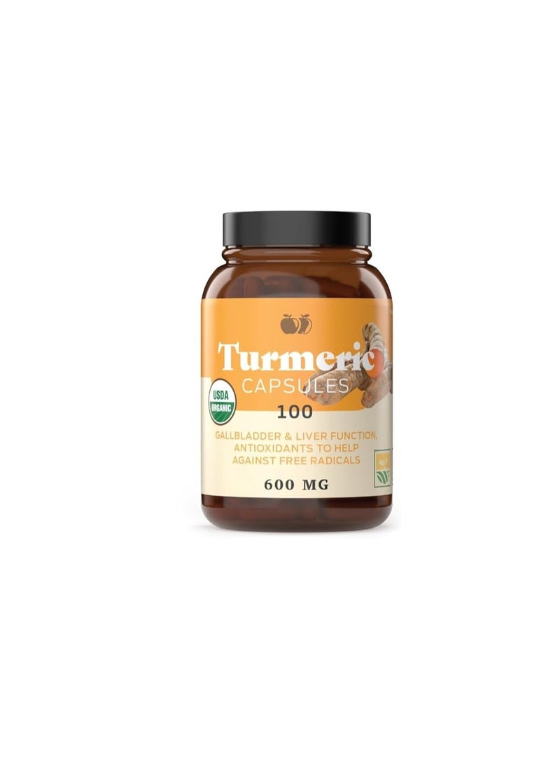 Complete Natural Products Organic Turmeric Capsules 600mg - Pure Curcumin Root Supplement, Raw Root Powder Pills, Organic Supplements for Liver Gallbladder Support Clean Plant Based Formula Made USA Natural Herbal Wellness Aid - Image 2