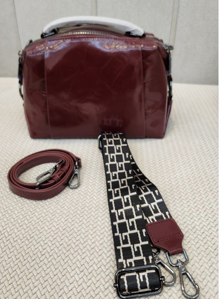 Leather Maroon Bag - Image 1