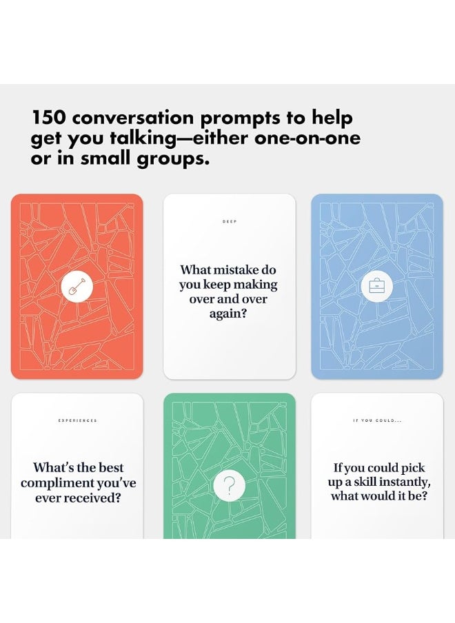 BestSelf Co. - BestSelf Icebreaker Deck - Engaging Icebreaker Game with 150 Conversation Cards Prompts to Create Real Conversations for Friends, Coworkers, Family, Dates, Quality Conversation Cards - Image 1