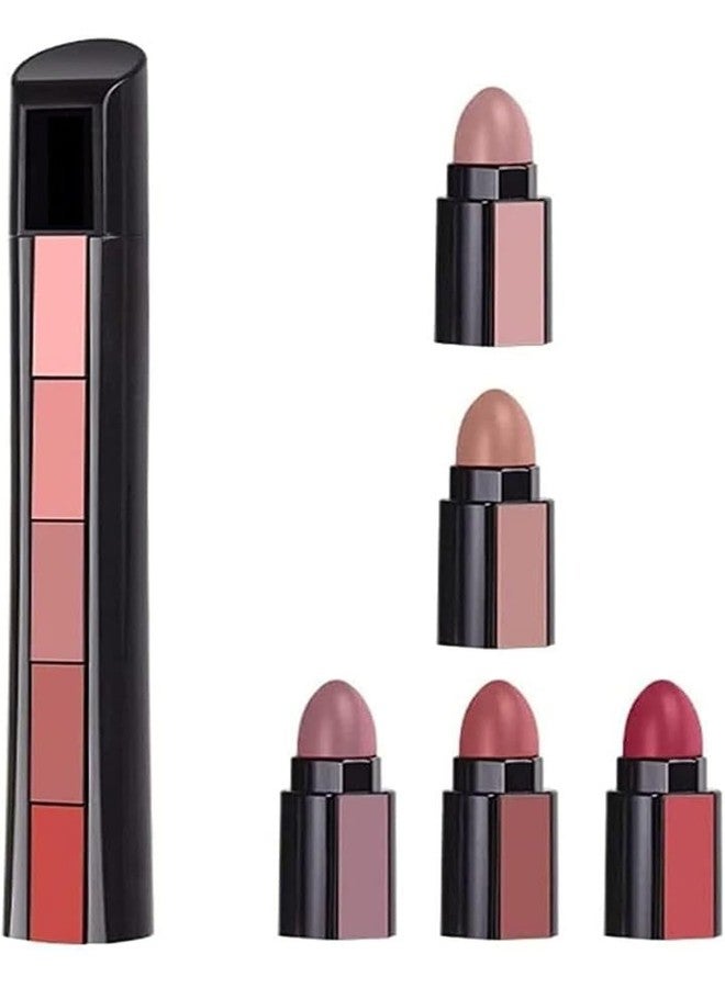 PROTYA Beauty Combo of 2 Fabulous Matte Shades Lip Makeup Set 5 in 1 lipstick Red and Nude Edition (Pack of 2) - Image 3