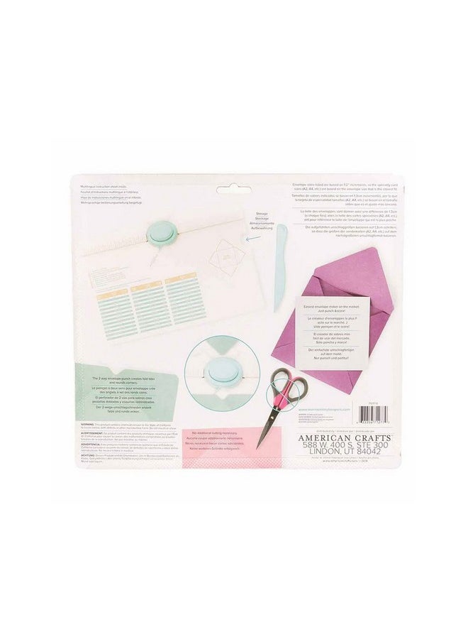 We R Memory Keepers Envelope Punch Board Kit Includes 1 6.75" X 10.5" Score Board Twoway Envelope Punch Bone Folder And Measurement Chart Create Home Made Envelopes And Invitations  - Image 4