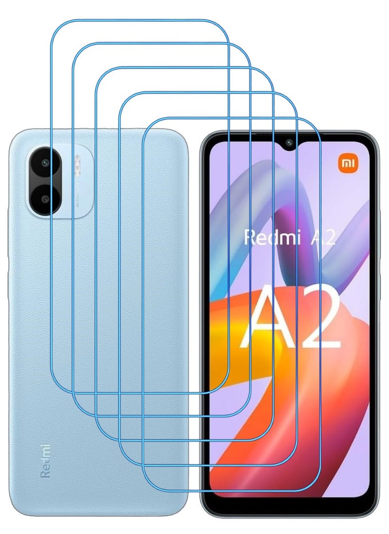 ACLIX 5 Pieces Antistatic ESD Dustproof Premium Quality High Definition Clear Tempered Glass Screen Protector Designed For Xiaomi Redmi A2+ - Image 1