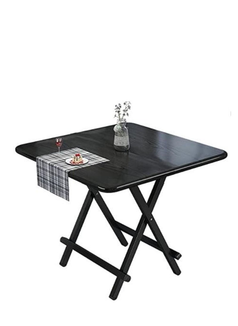 Generic - Foldable Table, Portable Camping Table, Indoor Household Dining Table Folding Table, Outdoor Leisure and Convenient Picnic Table 60 * 60 * 55cm (black) - Image 1