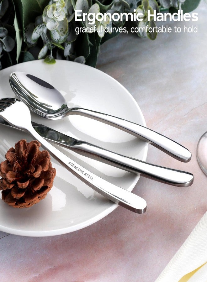 Onader 60 Piece Heavy Duty Silverware Cutlery Set for 12 Stainless Steel Flatware Set - Image 5