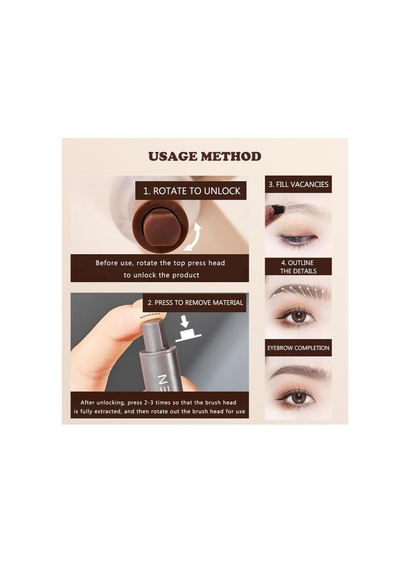 Generic - Black Liquid Eyebrow Brush 2pcs, Brow Fection Angled Brush and Dip, Bristle-Like, Contour Filling, Waterproof and Sweatproof, Quick-Drying, Easy to Create a Natural Eyebrow Shape 04 - Image 1