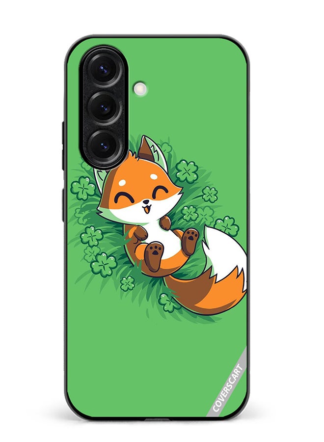 VR CREATIVE Protective Case Cover For Samsung Galaxy S25 Fluffy Fox Design Multicolour