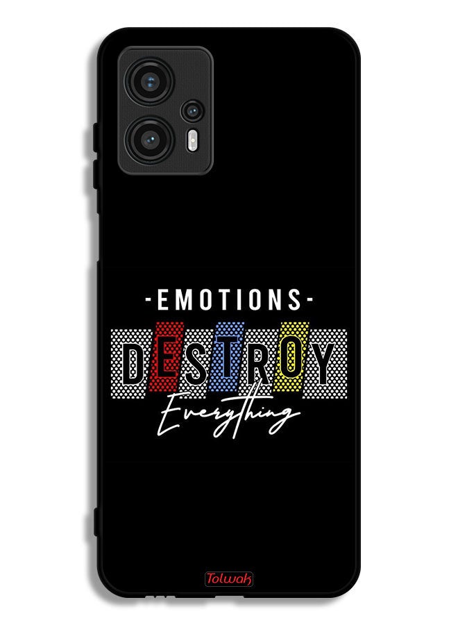 Tolwak Motorola Moto G13 Protective Case Cover Emotions Destroy Everything - Image 1