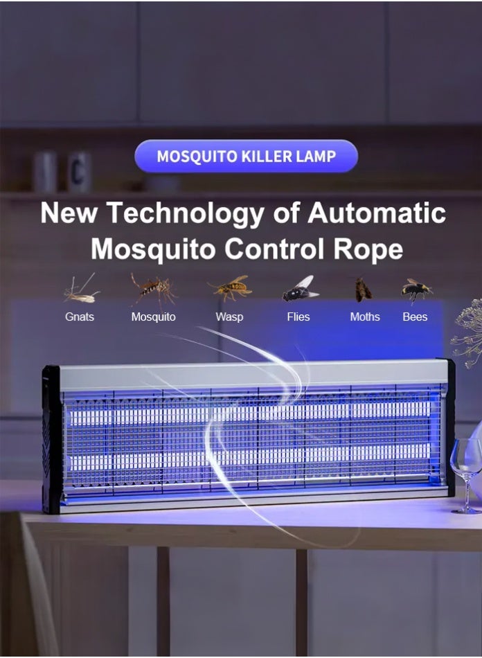 مودي مصباح صغير الحجم 4 واط لقتل البعوض بالأشعة فوق البنفسجية - جهاز كهربائي لقتل الحشرات للاستخدام الداخلي مع صينية قابلة للإزالة - يمكن تركيبه على الحائط/الأرضية - Image 5