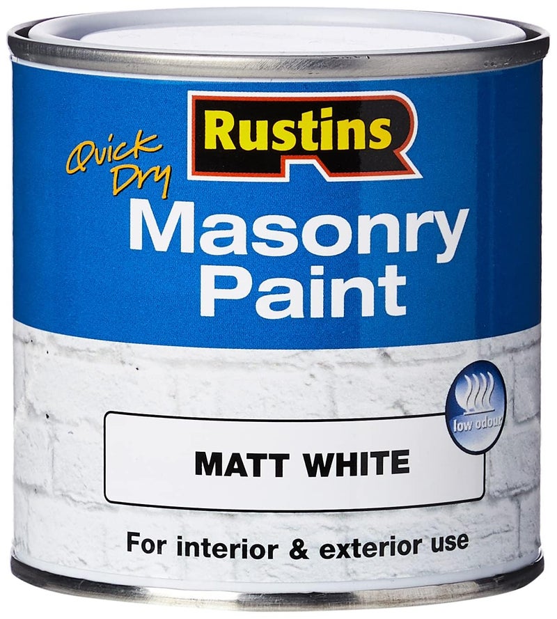 Rustins MASPW250 Masonry Paint White 250ml, 250 - Image 4