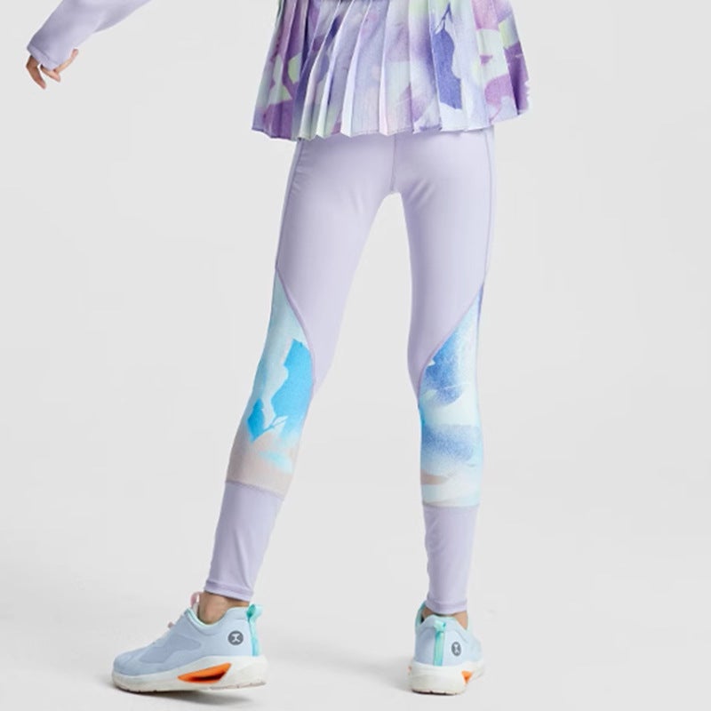 Girls Sports Yoga Pants with Pockets Feather Blue  - Image 5
